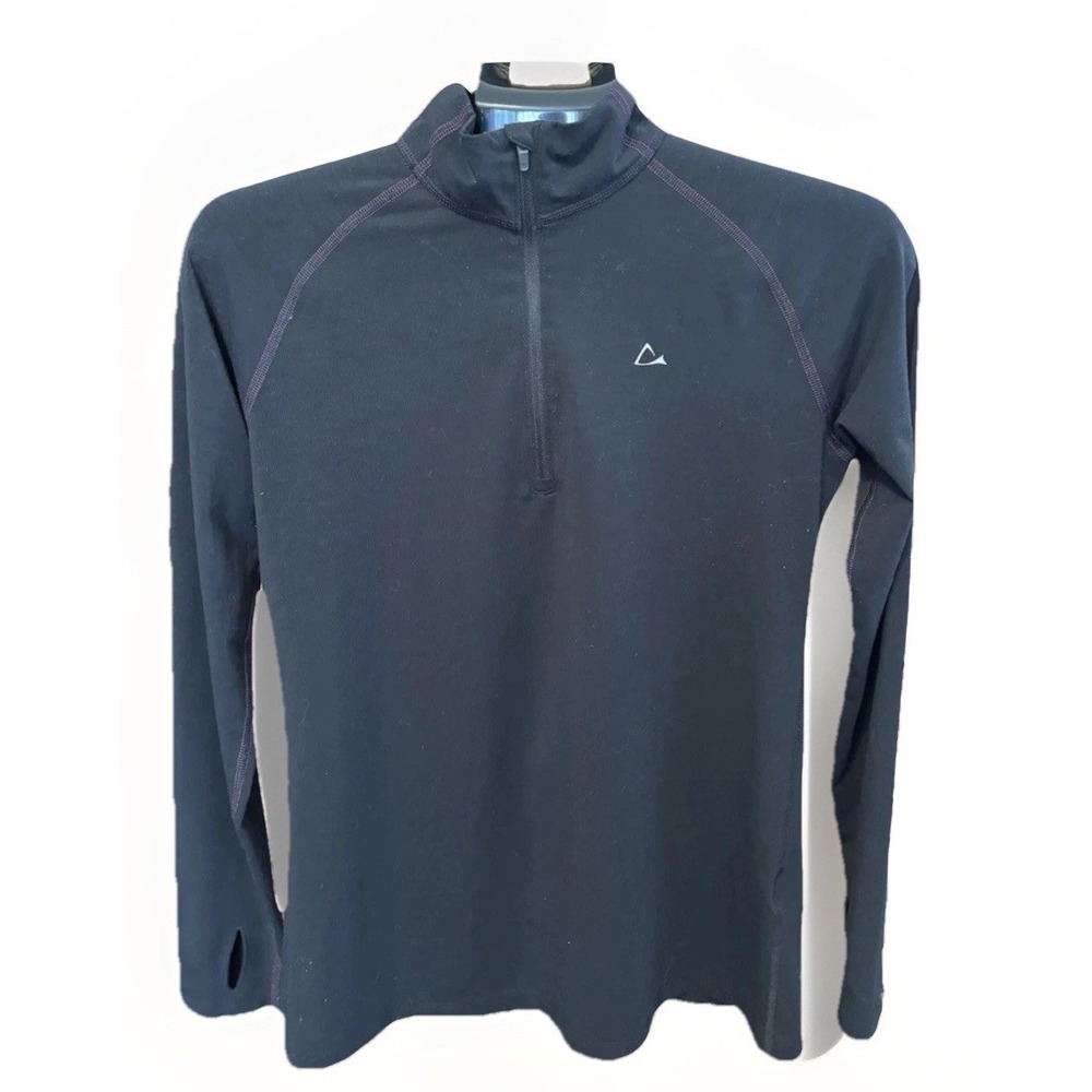 Paradox Merino Blend Womens M 1/4 zip Pullover Shirt Long Sleeve Thumb Holes